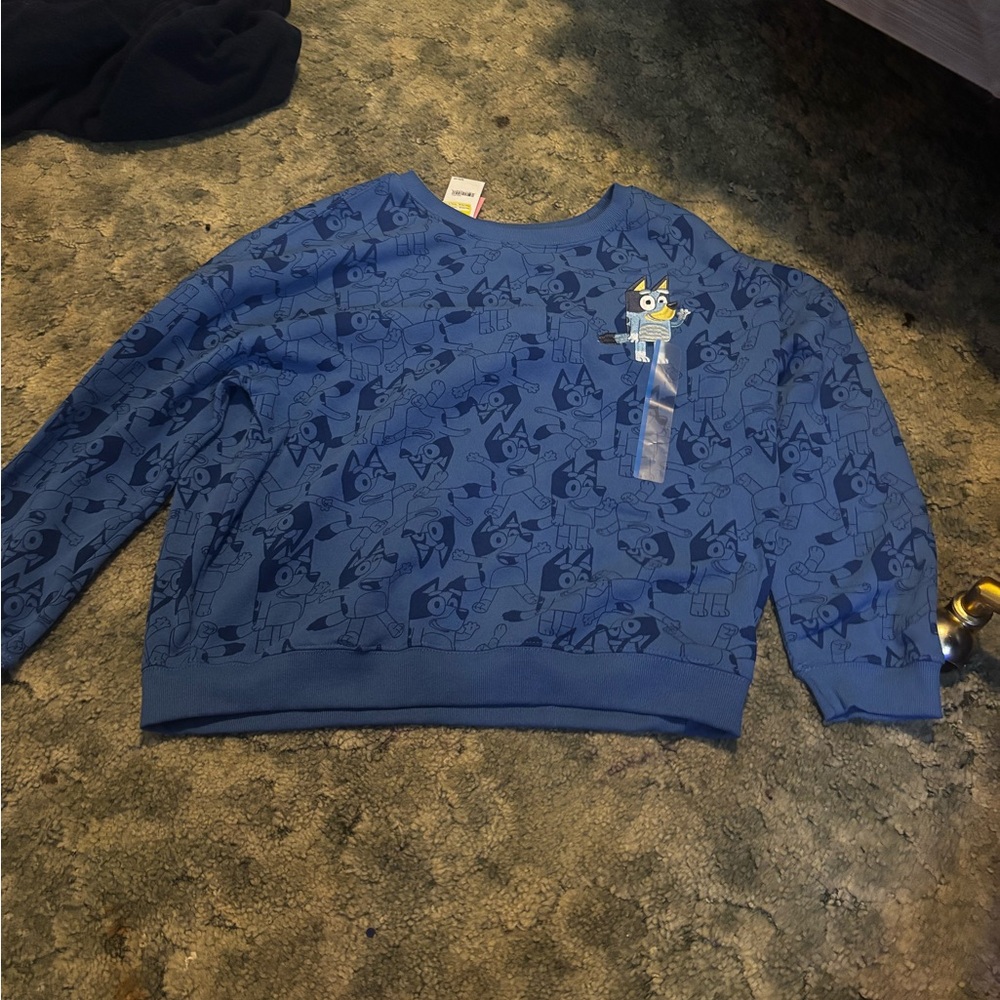 Blue Graphic Sweatshirt